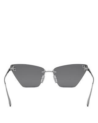 Metal First Crystal Cat Eye Sunglasses, 57mm