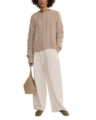 Serena Cable Knit Crewneck Sweater