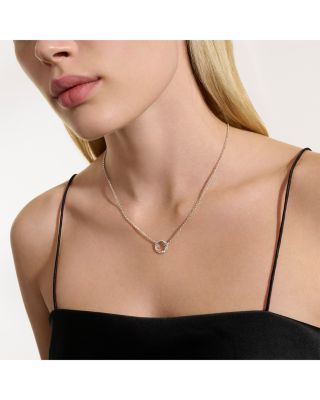 Sterling Silver JH Essentials Diamond Circle Pendant Necklace, 16-18"