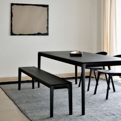 Bok Dining Table, 79&amp;quot; x 37&amp;quot; Oak Black