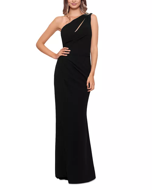 cutout one shoulder gown - exclusive