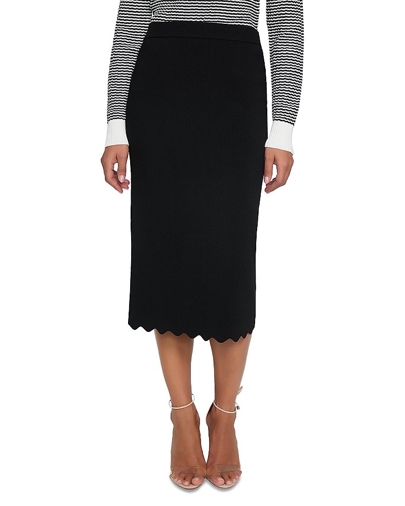 Elie Tahari The Serenda Sweater Skirt In Noir