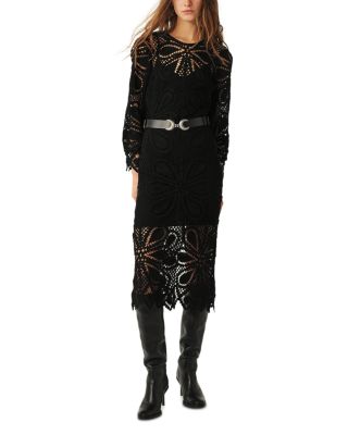 ba&sh - Grace Floral Crochet Midi Dress