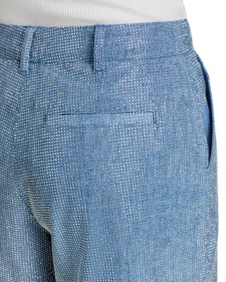 Chambray Rhinestone Shorts