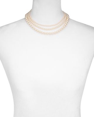 Louise Imitation Pearl Wrap Necklace in 14K Gold Plated Sterling Silver