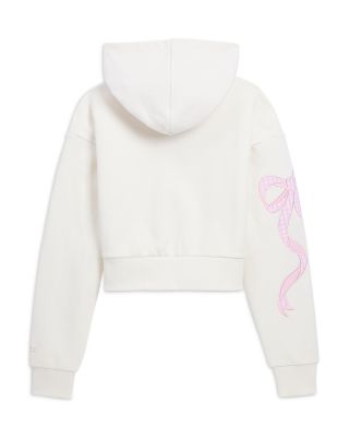 Girls' Dylan Bow Appliqu&eacute; Cropped Zip Hoodie - Big Kid