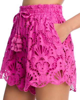 FARM Rio Seashell Eyelet Shirt & Short | Bloomingdale's