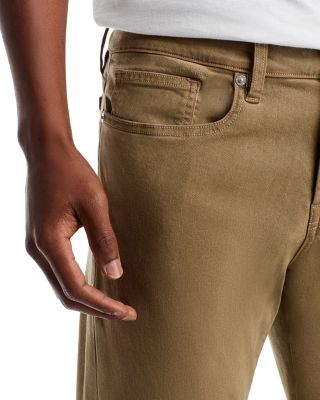 L'Homme Slim Brushed Twill Pants in Dark Tan