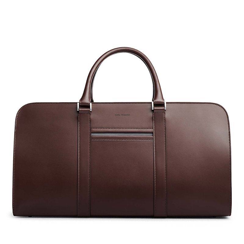 Carl Friedrik Palissy Leather Weekend Bag In Chocolate