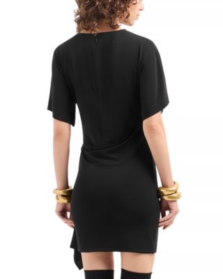 Wrap Waist Jersey T Shirt Dress