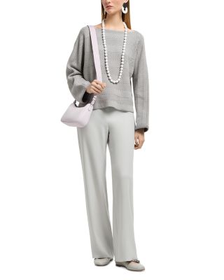 Boat Neck Chevron Knit Sweater