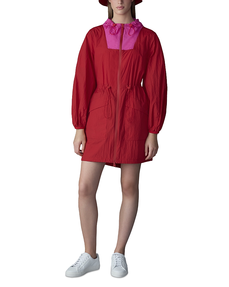 Mackage Alyster Packable Recycled Nylon Raincoat In Lava-azale