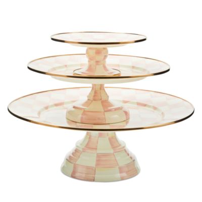 Rosy Check Large Pedestal Platter