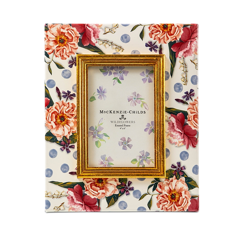 Mackenzie-Childs Wildflowers Blue Picture Frame, 4 x 6