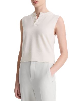 Henley Sleeveless Sweater