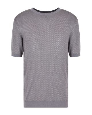 Knit Jacquard Short Sleeved Pullover Sweater