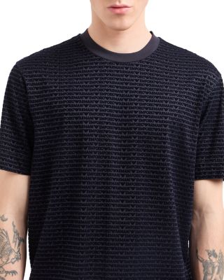 Allover Flocked Logo Tee