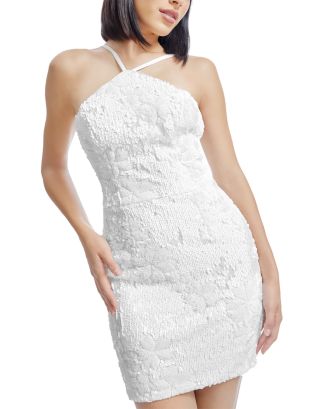 Dress The Population Victoria Halter Dress - White