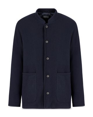 Regular Fit Button Front Wool Jacket