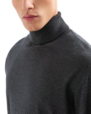 Pinstriped Turtleneck Sweater