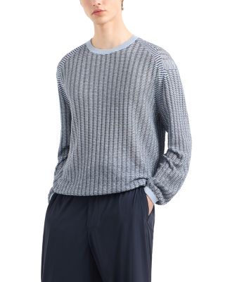 Emporio Armani - Two Tone Knit Crewneck Sweater