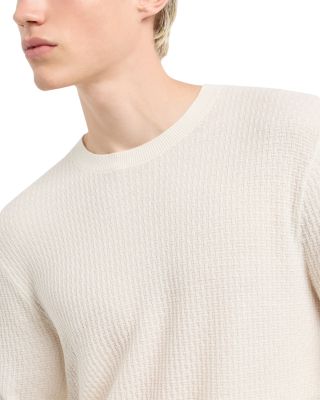 Geometric Knitted Wool Pullover Crewneck Sweater 