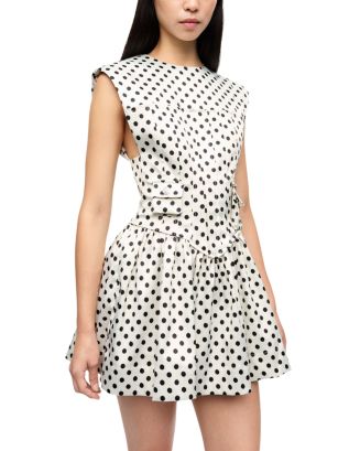 PARISIAN POLKA CHARM MINI DRESS