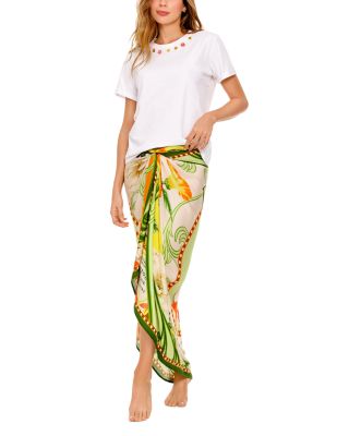 Agua Bendita - Marine Printed Pareo Cover-Up