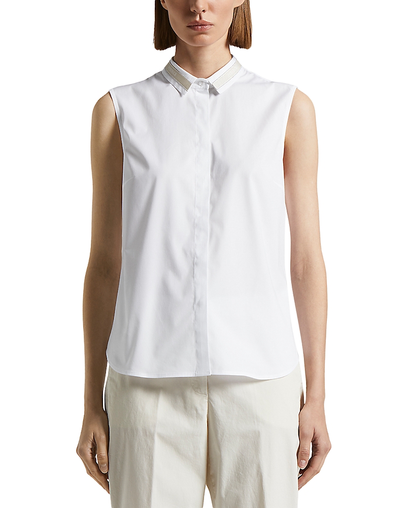Shop Peserico Sleeveless Shirt In Light White