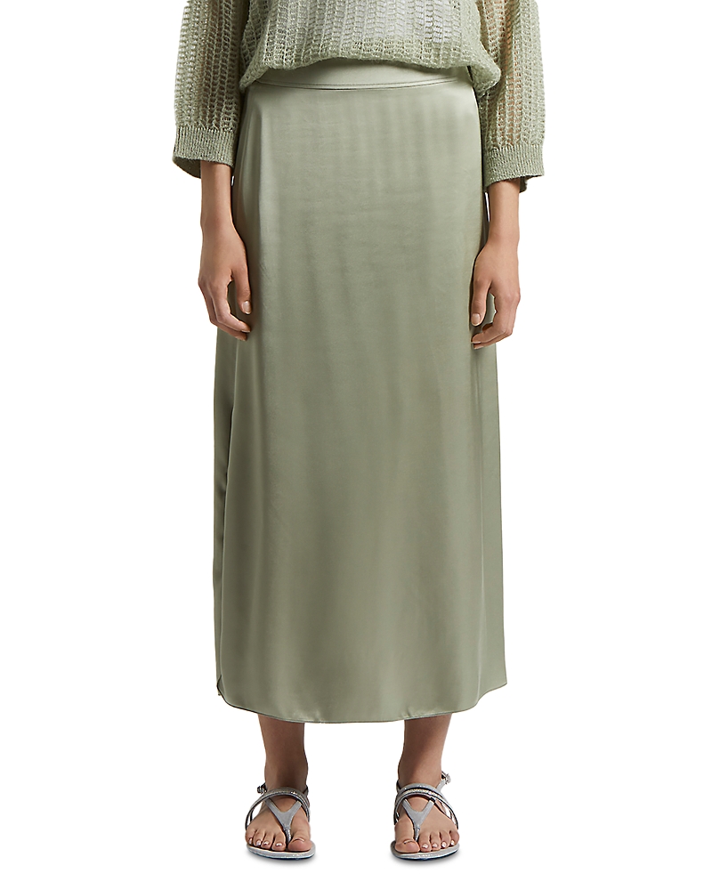Shop Peserico Midi Skirt In Eucalyptus