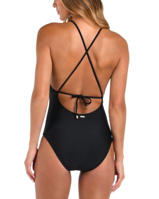 Belle Sold High Neck One Piece Swimsuit