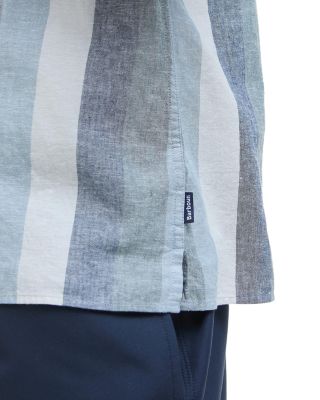 Portwell Regular Fit Linen Blend Short Sleeve Shirt