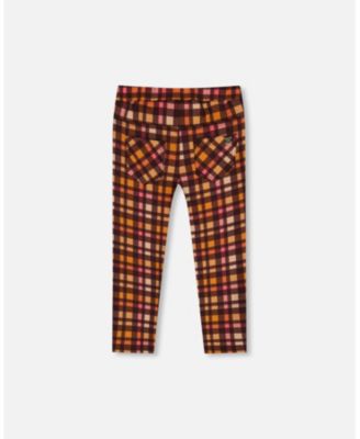  Milano Treggings Plaid Magenta and Brown - Little Kid