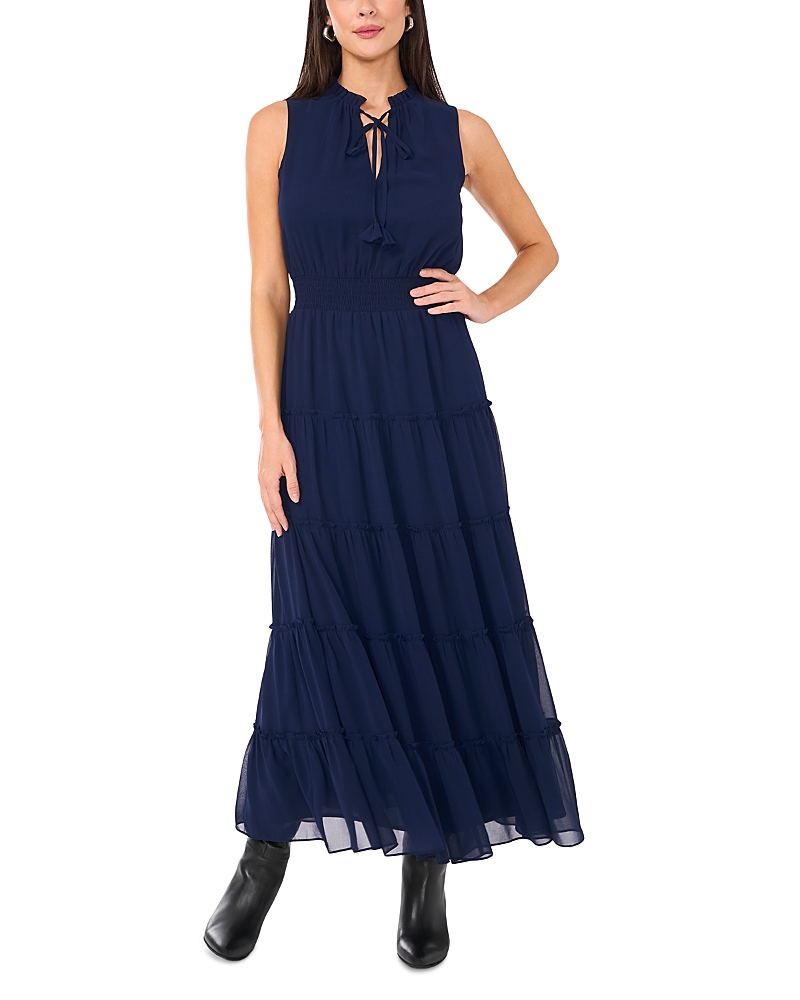1.state Sleeveless Tie Neck Maxi Dress