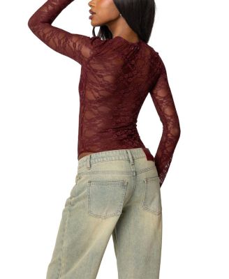 Colette Sheer Lace Bodysuit