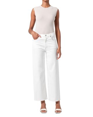 Ren High Rise Wide Leg Jeans in White Wash