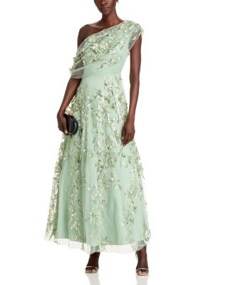 Asymmetric Floral Gown