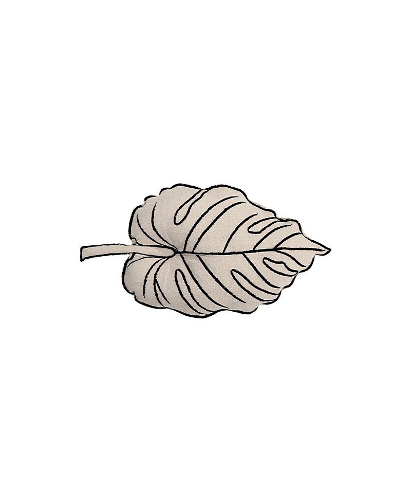 Lorena Canals Leaf Cushion In Natural/black