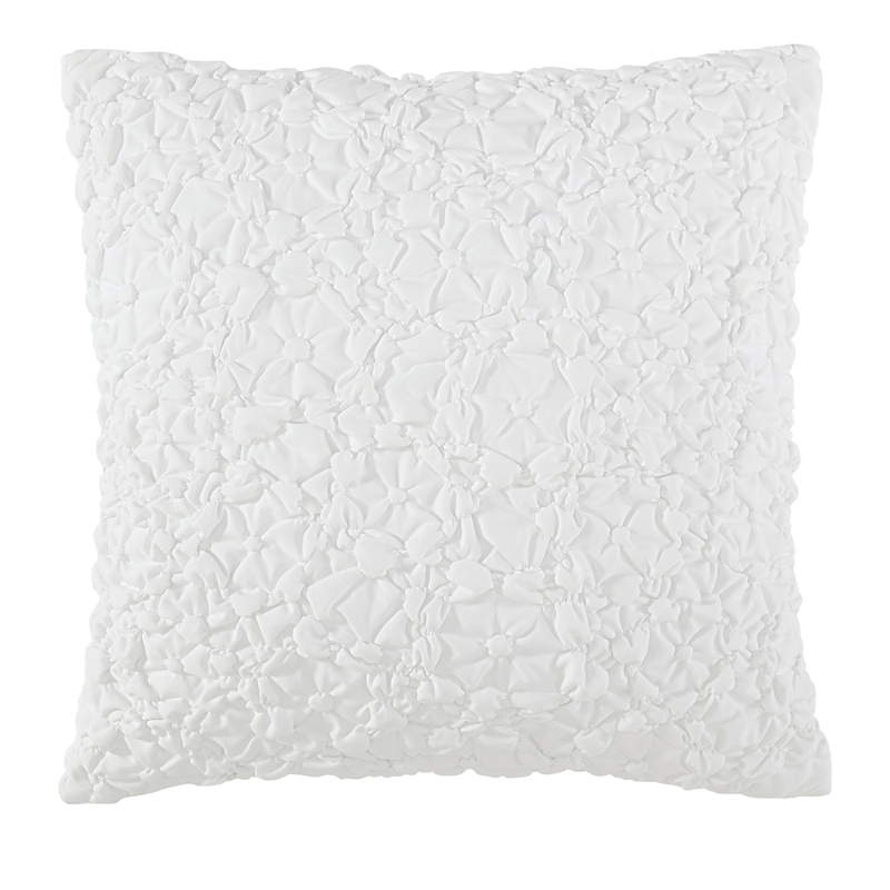Peri Home Floral Bubble Euro Sham, Set Of 2 In White