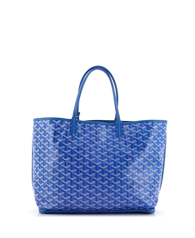 Pre-owned Pre-owned Goyard Goyard Pm Anjou Reversible Tote Coated Canvas In Blue