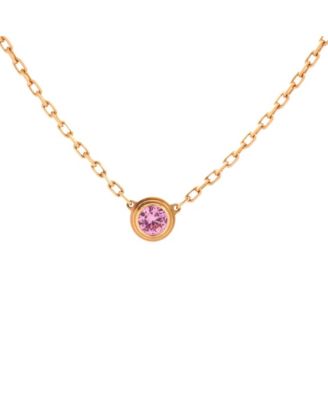 Pre-Owned Cartier - D'Amour 1 Pink Sapphire Necklace 18K Rose Gold