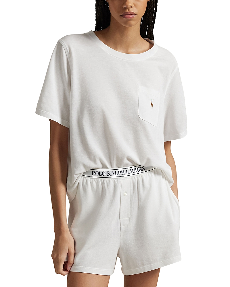 Polo Ralph Lauren Pajama Set In White Cloud