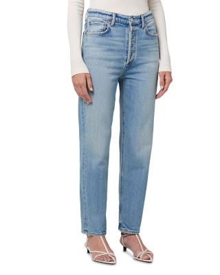 90&#39;s High Rise Straight Leg Jeans in Ripple