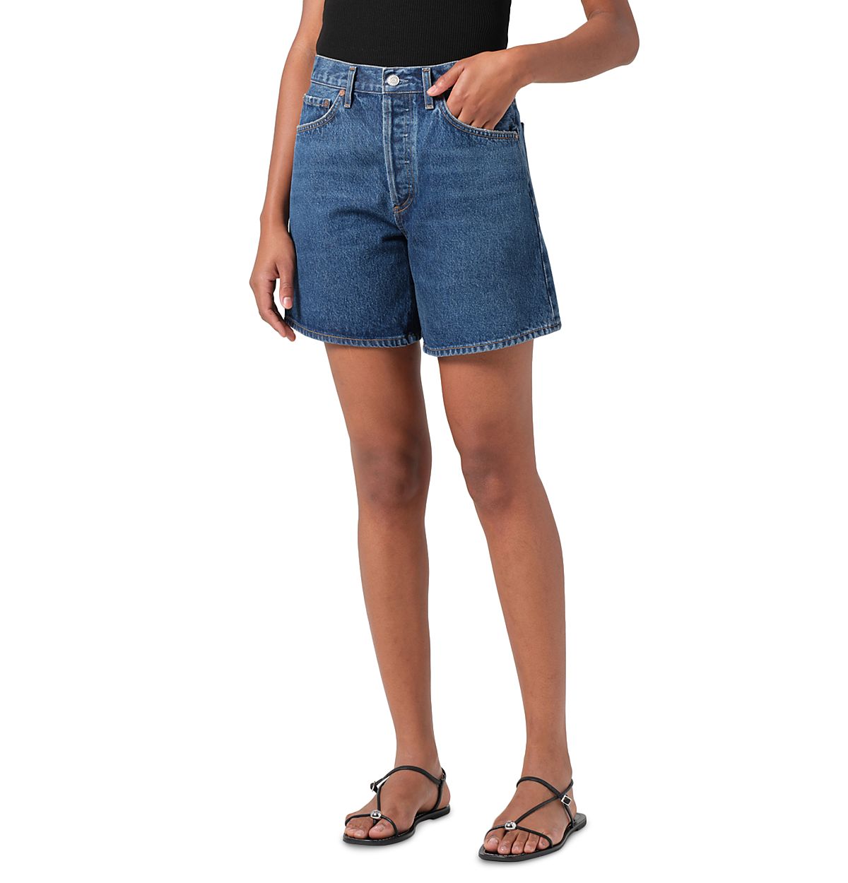 Agolde Dame High Rise Baggy Shorts