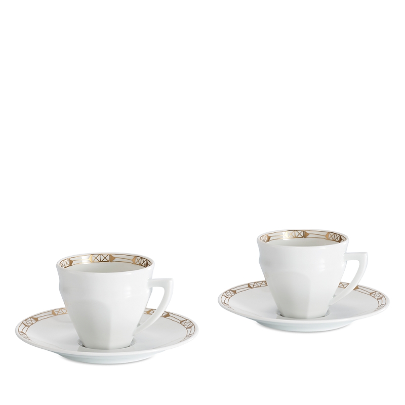 Baccarat Talleyrand Coffee Cup And Saucer, Service For 2