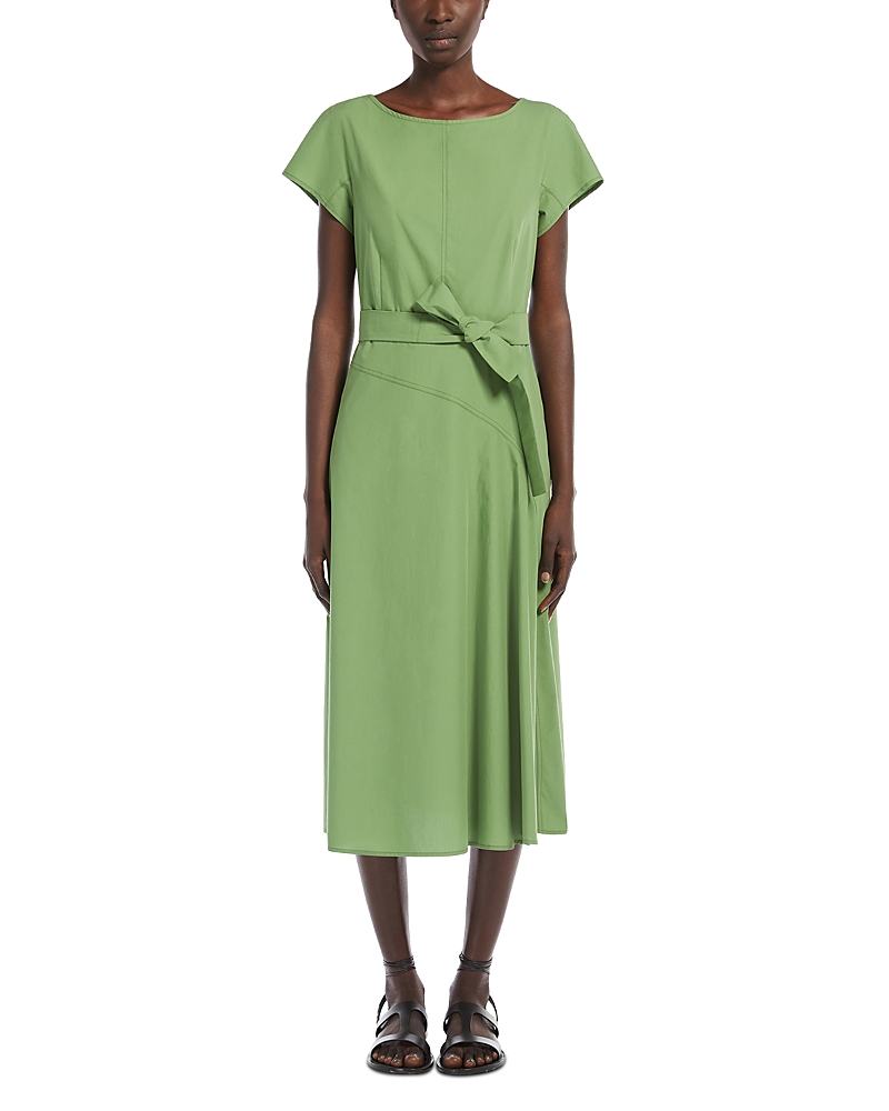 Weekend Max Mara Abito Magma In Popeline In Green