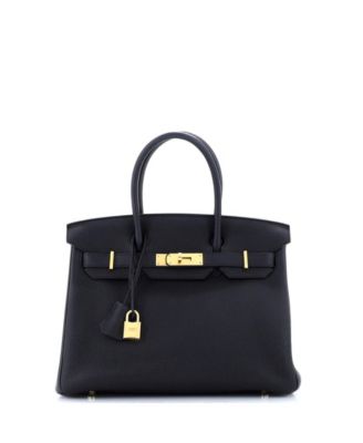 Pre-Owned HERMÈS - Birkin 30 Handbag Black Togo with Gold Hardware