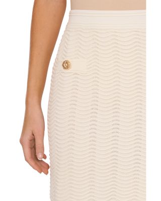 Scalloped Textured Mini Skirt  