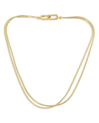 Signature Snake Chain Layered Necklace, 17"