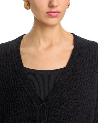 Cropped V Neck Cardigan